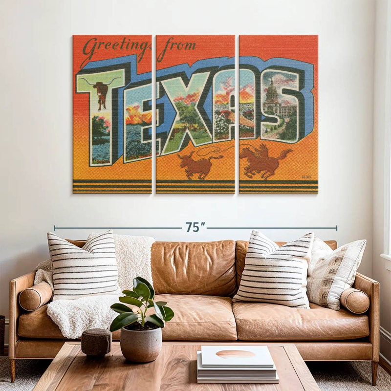 Sebbie Greetings From Texas, 42" H x 65" W