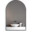 Grand miroir de salle de bain en métal de 24 po x 36 po avec film incassable et crochets renforcés pour une installation facile-893053825-893053827