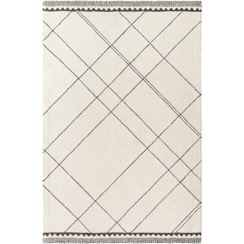 Rectangle Barbarella Wool Area Rug, Rectangle 6' x 9'