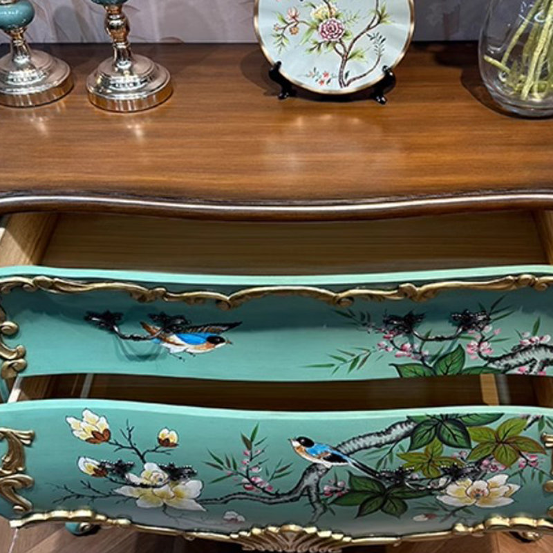 Armoire de rangement antique patinée