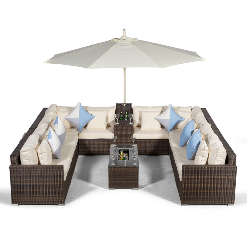 Yancey 5 Seater Rattan Corner Sofa Set