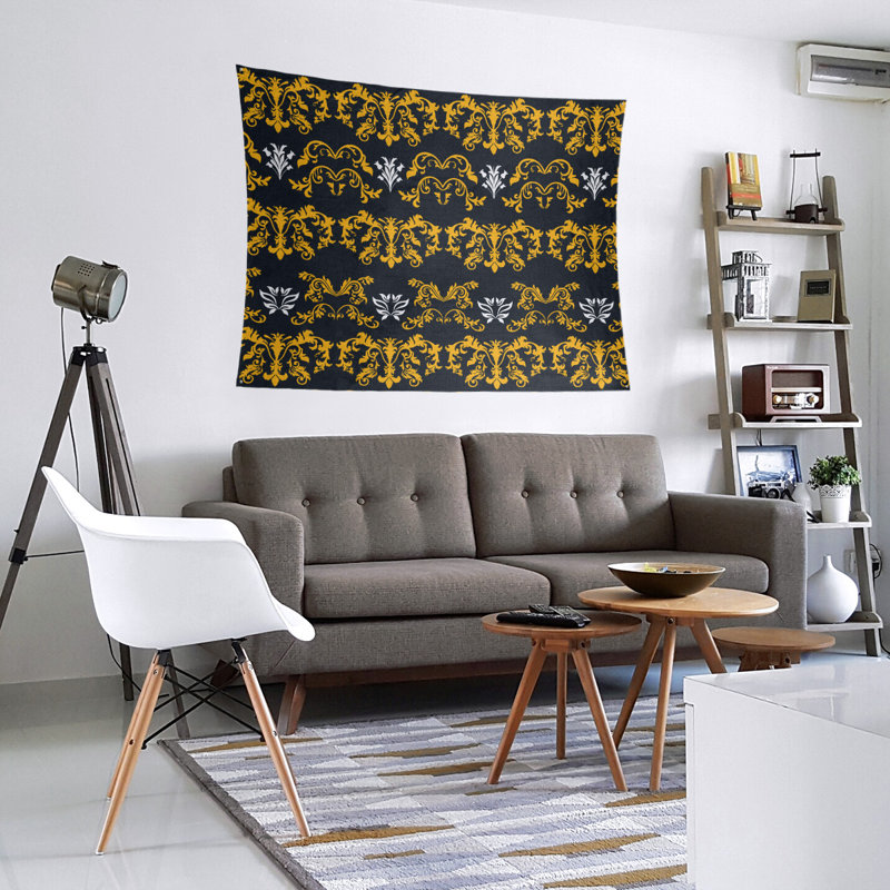 Tapisserie en microfibre de football Pittsburgh, H 27,5 po x l 37,5 po, Noir, jaune, blanc