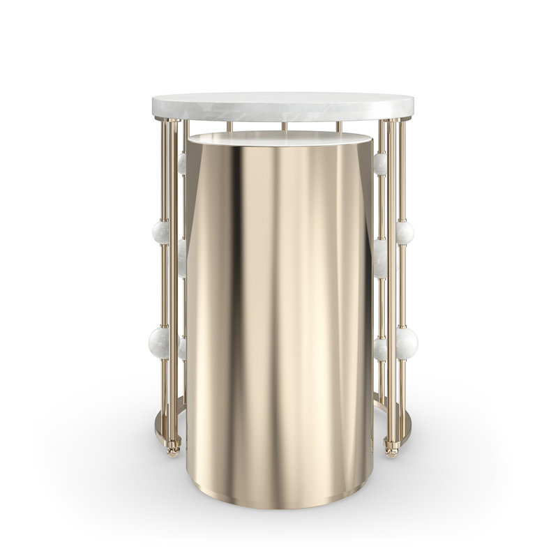 Orbit Marble Nesting End Table