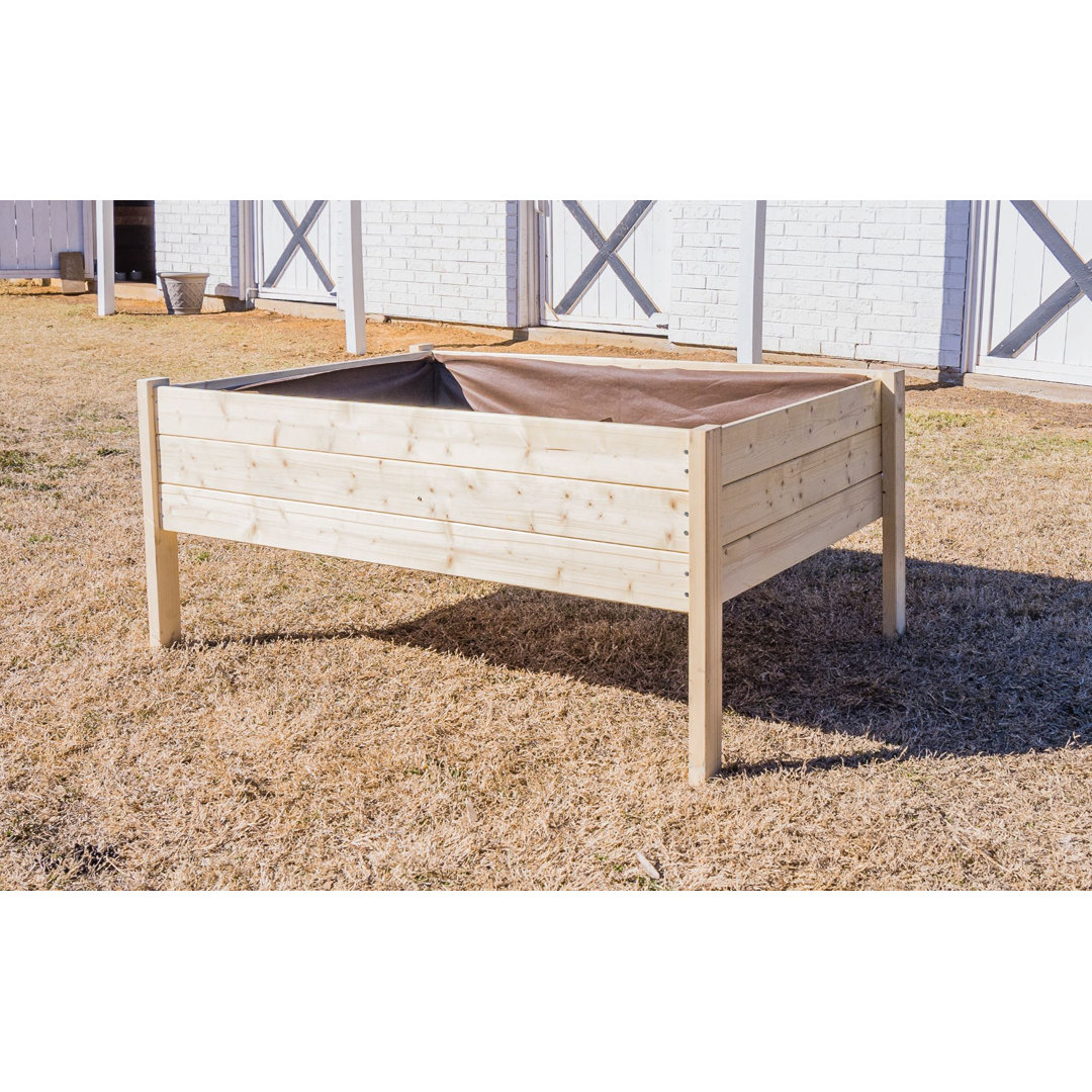 Falyn Wood Elevated Planter Arlmont & Co.