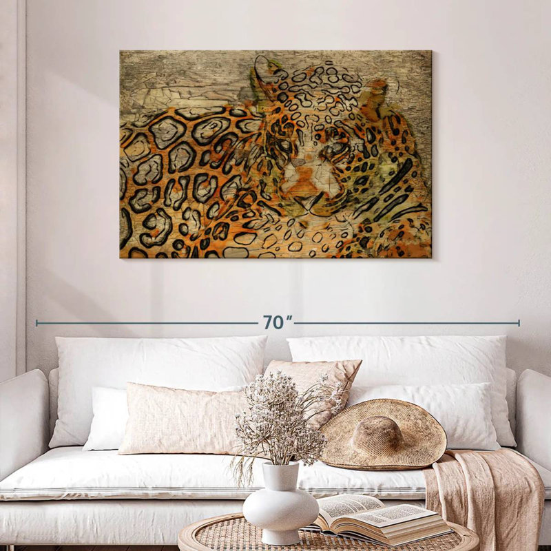 Brampt Wild Cat Skin, 30" H x 45" W