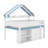 Full Size Loft Bed With Canopy Roof And Storage Cabinet-954188043