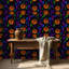 Papier peint adhésif à peler et coller, lanternes colorées, tourbillons colorés, étoiles, noir, auto-adhésif et amovible 24 po x 118 po (60 x 300 cm)-1642747547