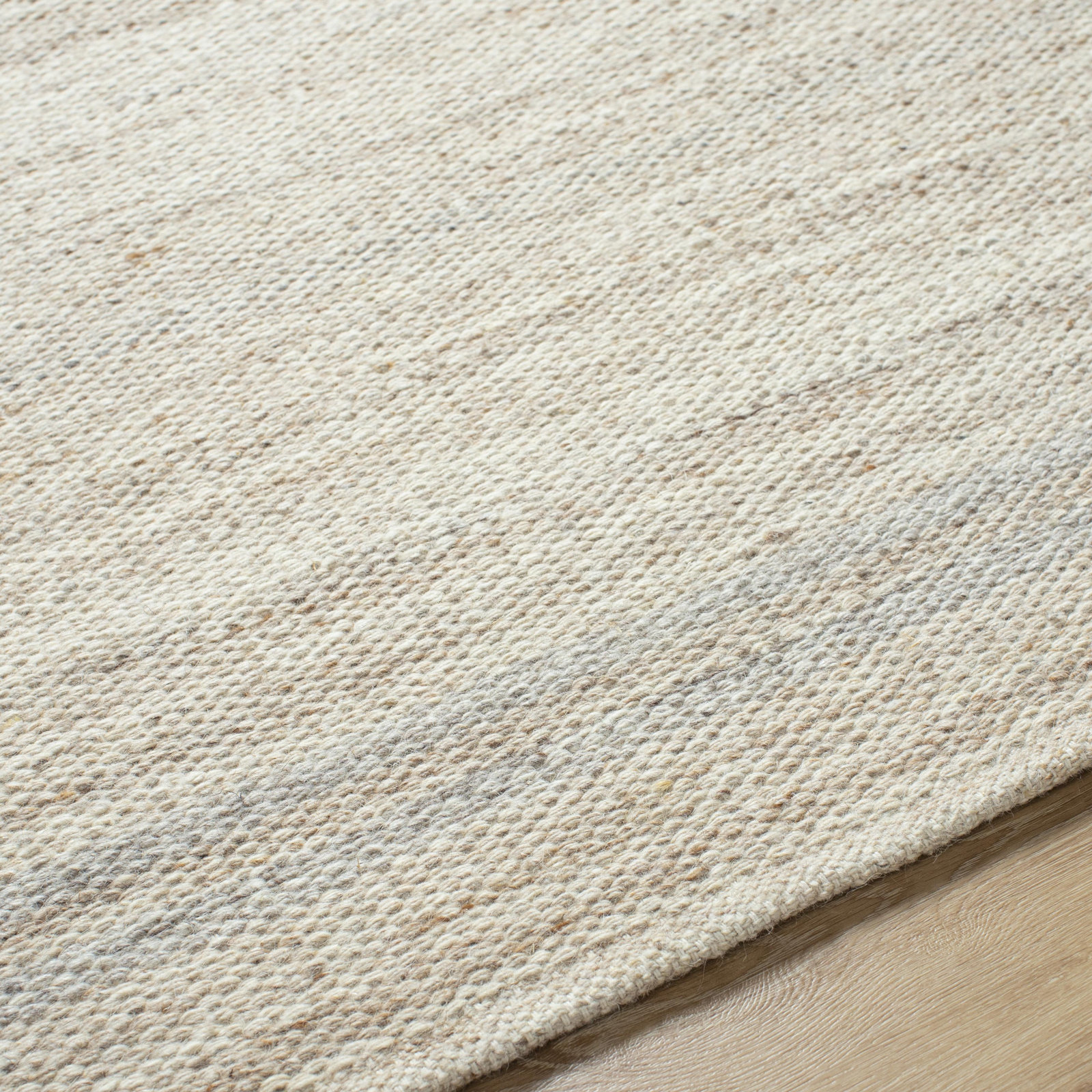 Lavande Wool Area Rug in Ivory, Rectangle 3'6" x 5'6"
