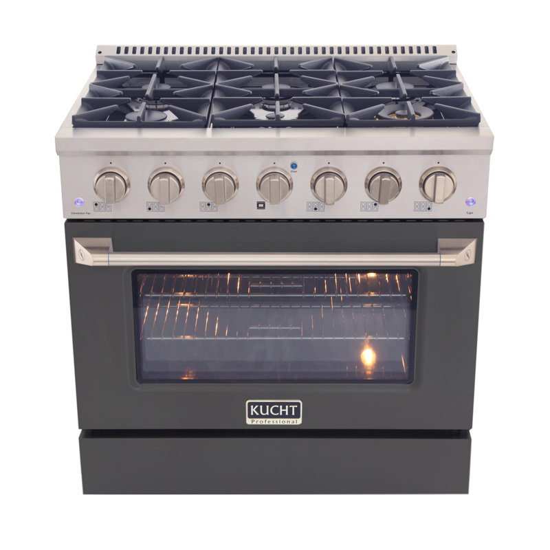 36" 5.2 Cu. Ft. Freestanding Gas, Natural Gas, Cement Gray