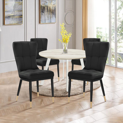Chaise rembourrée moderne avec structure en métal