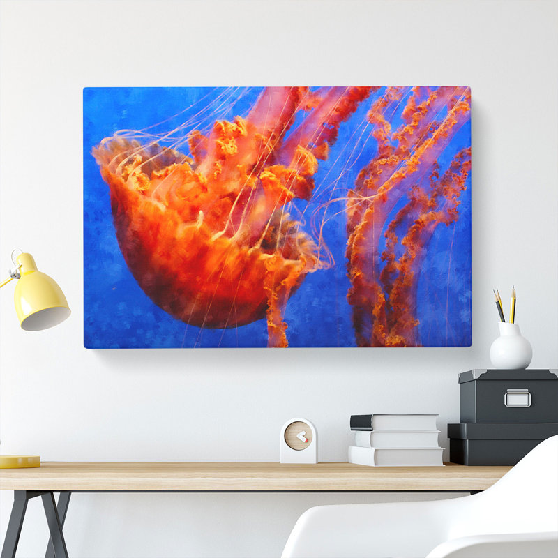 Jellyfish Vol.2 - Wrapped Canvas, 40cm H x 60cm W x 3cm D