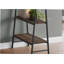 Bureau d'ordinateur, bureau personnel, ordinateur portable, tablettes de rangement, l 48 po, travail, stratifié brun, métal noir, contemporain, moderne