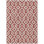 3' X 5' Burgundy And Ivory Geometric Washable Indoor Outdoor Area Rug