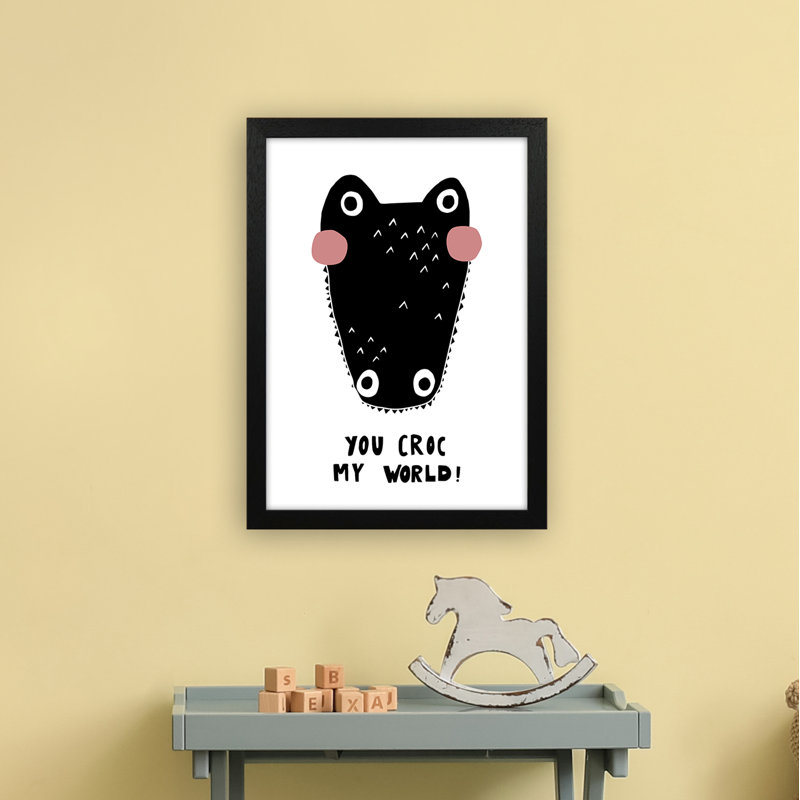 Croc by Miniofmine - Print, Brown Framed, 46cm H x 34cm W x 3cm D