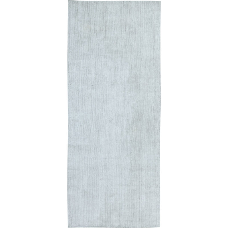 Tapis moderne blanc cassé / beige / gris en laine 5 pi x 12 pi 5 po Modern