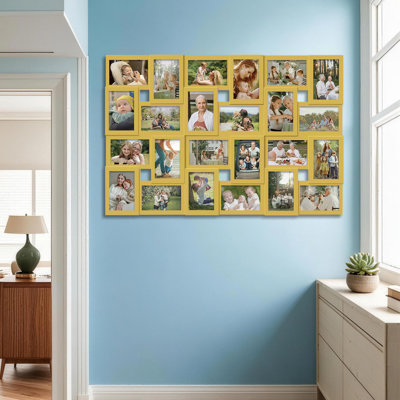 Cadre photo mural, galerie Collage, 24 photos - or