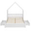 Lit plateforme House avec garde-corps et 2 tiroirs-221406718