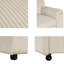 Canapé-lit modulaire l 96,1 po avec poches de rangement et 2 porte-gobelets, canapé-lit 3 places rembourré, beige-1545453818