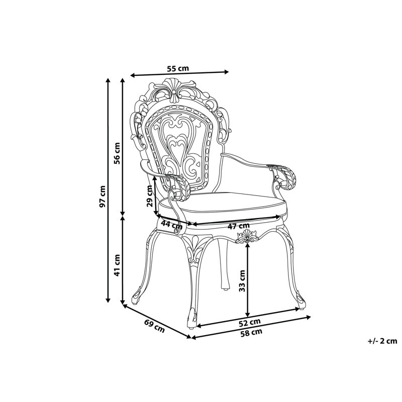 Fraire Stacking Patio Dining Side Chair with Cushion