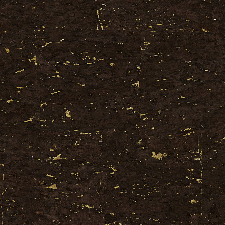 Natural Textures Abstract Wallpaper Roll, Espresso/Gold
