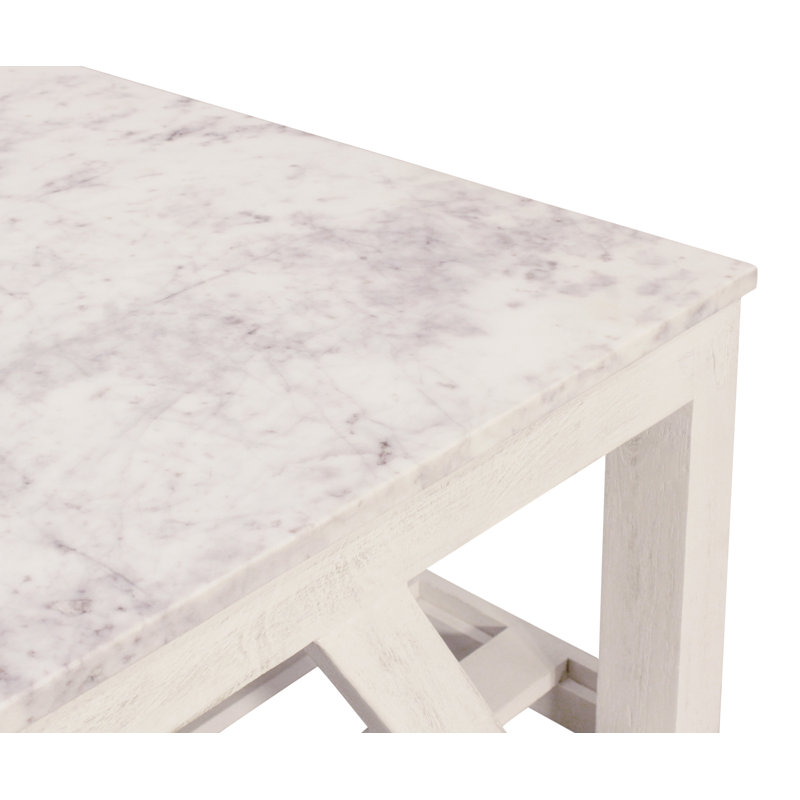 Table de cocktail en marbre blanc Branam