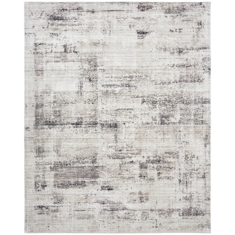 Abstract Area Rug in Brown
