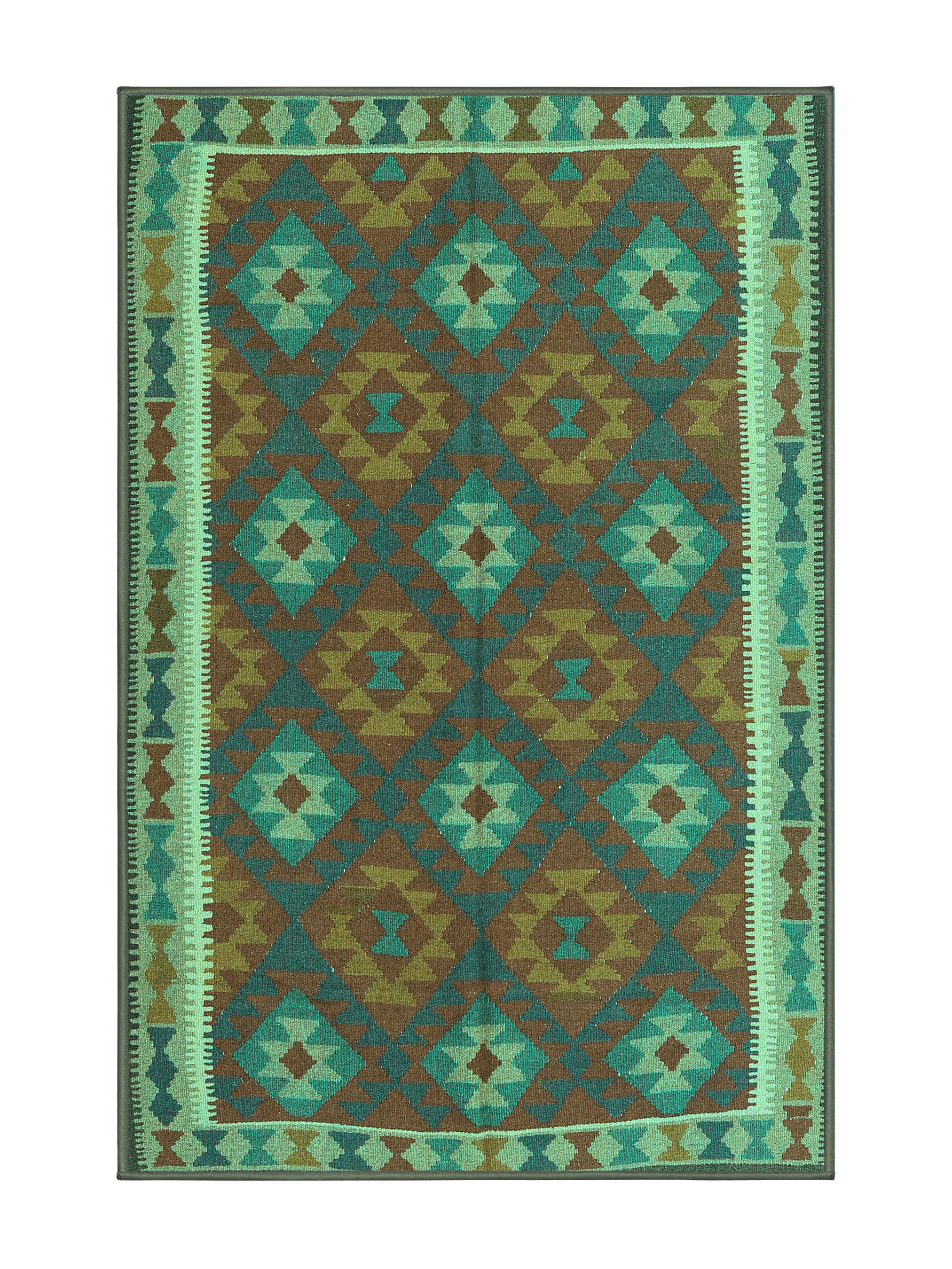 Foundry Select Contemporary 2214 Turquoise Area Rugs - Wayfair Canada