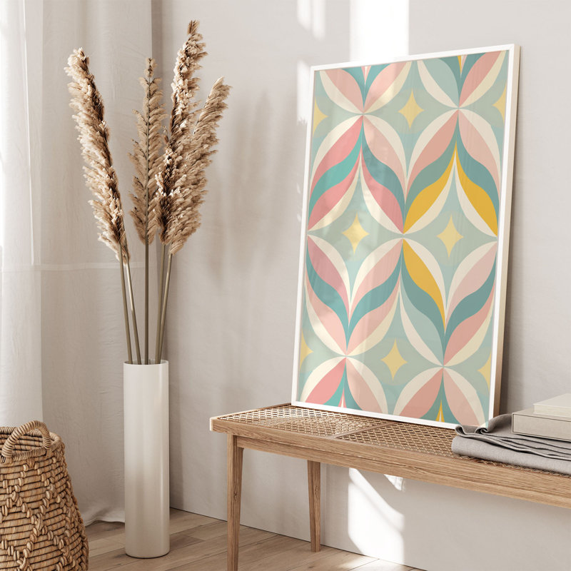 «Abstract Abstract Groovy 70s Pattern VI Retro», reproduction d'art non encadrée, H 36 po x l 24 po