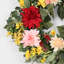 Couronne de fleurs artificielle 24 "printemps été fleur de grappe de fleurs de dahlia pour porte d'entrée