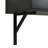 Black Dressing Vanity With Power Outlet & Mirror - Floating, Stylish Makeup Desk Two Drawers Black, Functional Design-2137328215