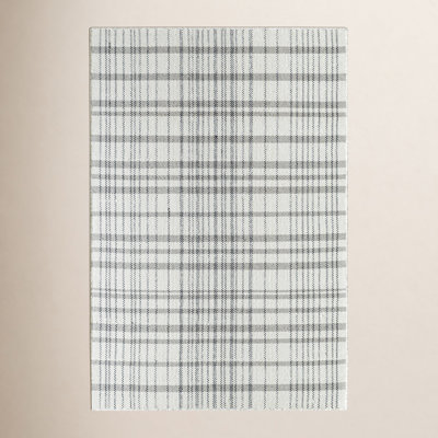 Lavande Hand-Woven Plaid Accent Rug