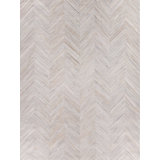 Chevron Area Rug in Silver