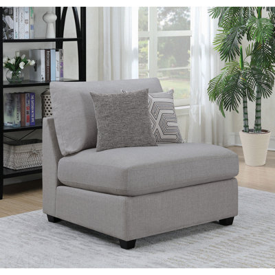 Chaise d'appoint rembourrée en tissu avec coussins