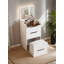 Bureau de coiffeuse 3 en 1 avec miroir rabattable, petit ensemble de coiffeuse avec bureau en verre visible, coiffeuse de maquillage compacte avec 3 tiroirs, coiffeuse pour chambre à coucher-1298832259