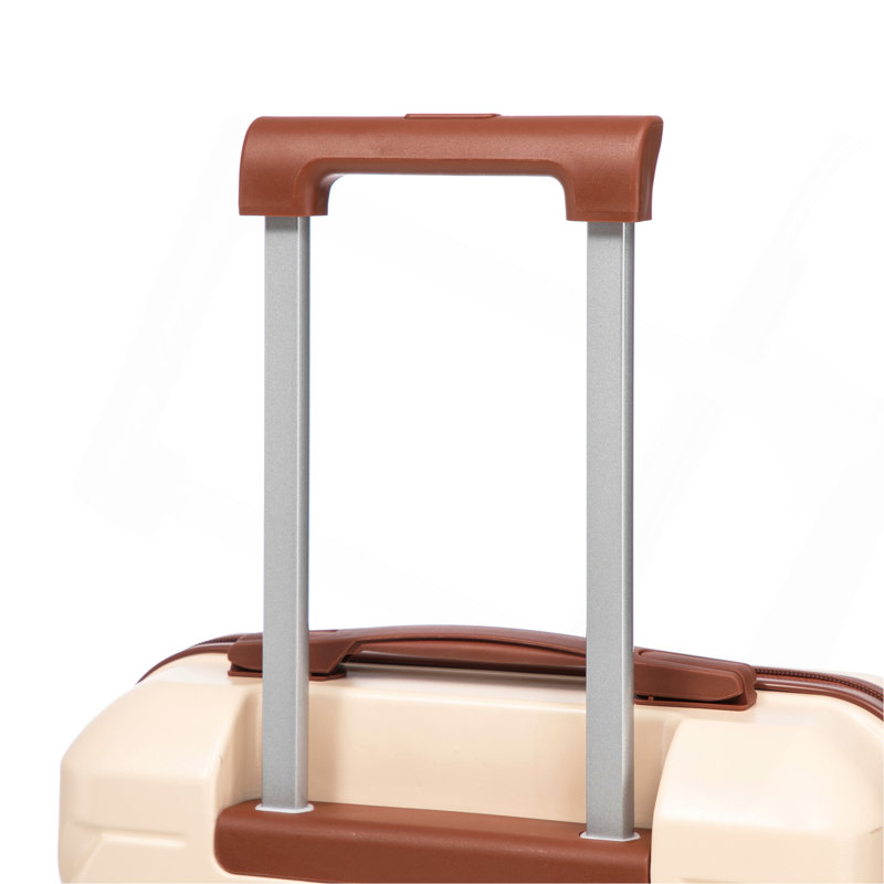 Bagage à carreaux rigides de 20 pouces en ABS à carreaux roulés - surface résistante aux égratignures, quatre roues multidirectionnelles, avec serrure à combinaison.