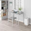 Ensemble table et chaises de salle à manger pour 4 personnes, table de cuisine en bois avec chaises rembourrées-1403520998