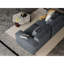 Lit convertible 2 pièces en mousse grise, style bloc de tofu, velours côtelé lavable amovible, compression à vide pour vous détendre dans la chambre à coucher avec une grande profondeur d'assise, vie compressée