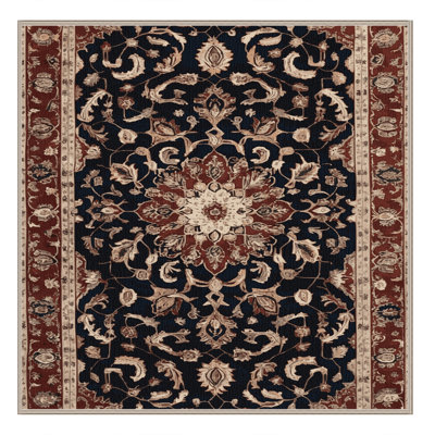Machine Washable Persian Brown Area Rug