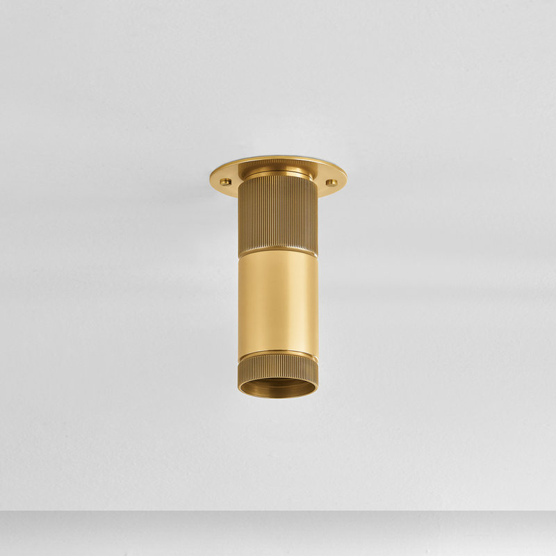 DIGHTON FLUSH MOUNT, Aged Brass