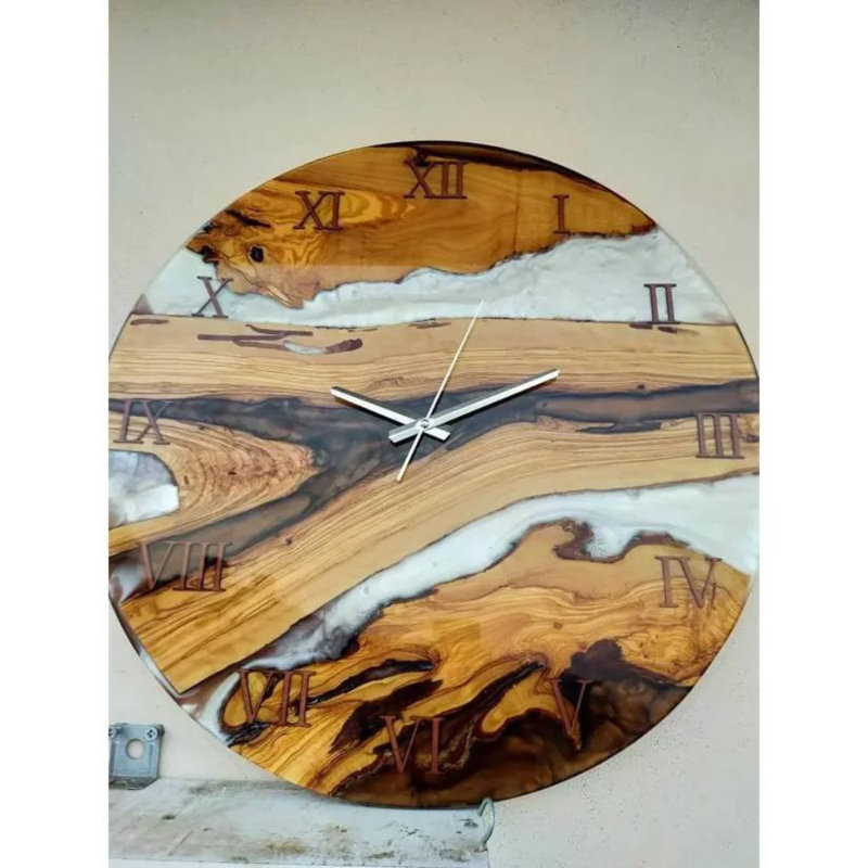Wood Wall Clock, 24" H x 24" W x 2" D