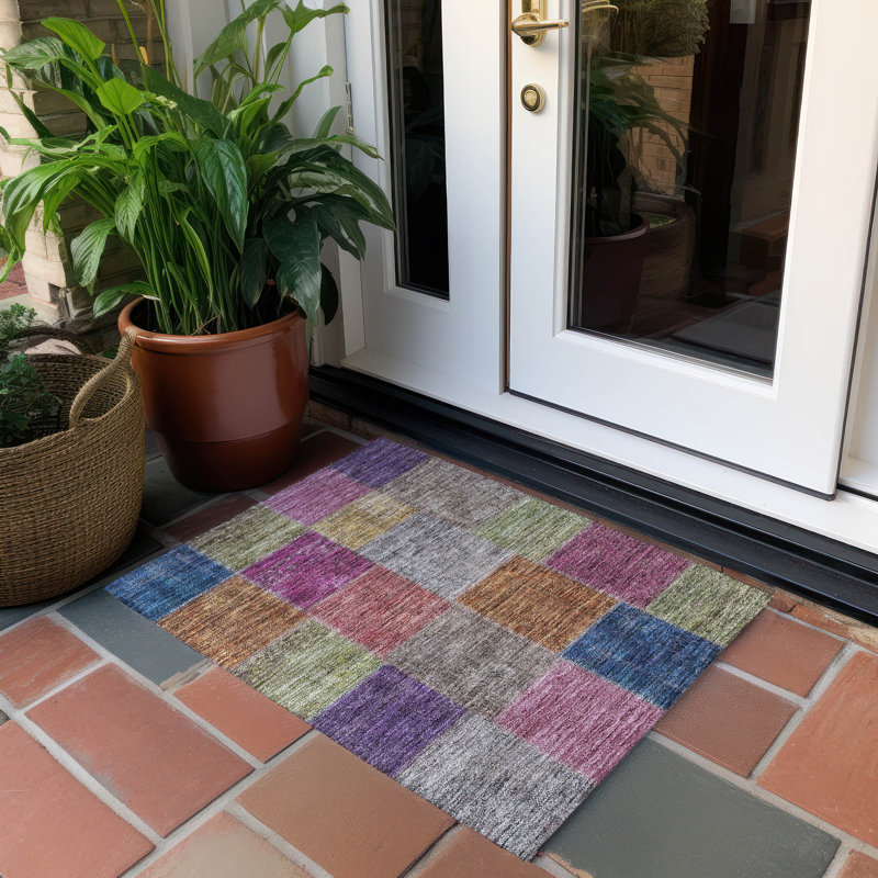 Tapis intérieur / extérieur Ayush, Rectangle 1 pi 8 po x 2 pi 6 po