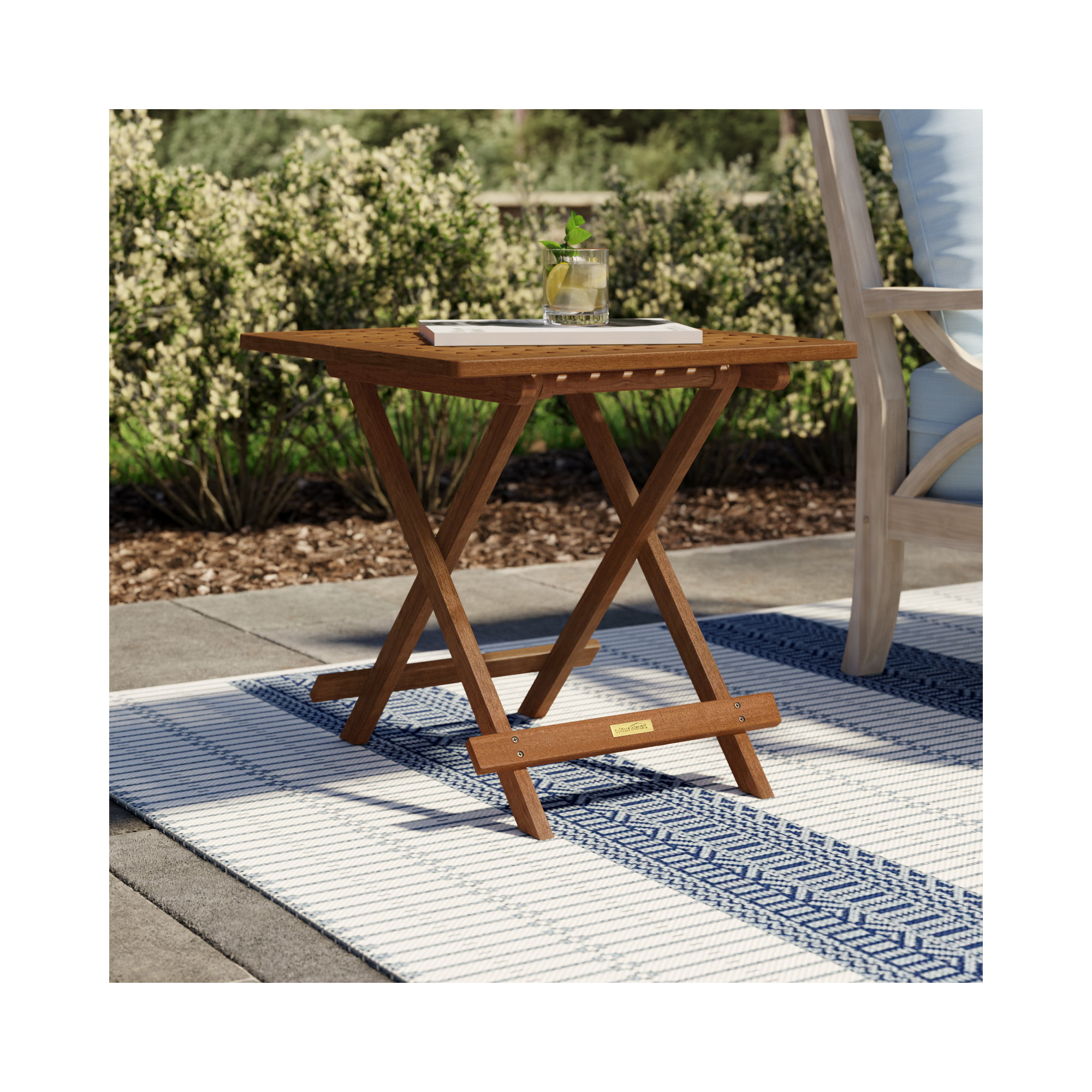 Fleur 19.5'' Fliptop Outdoor Side Table