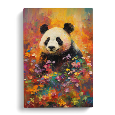 Panda Impressionism - Wrapped Canvas