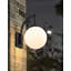 Applique murale 14 po avec globe noir en verre givré