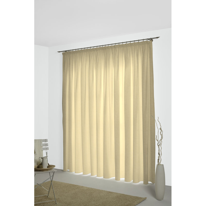 Breedlove Room Darkening Curtain Single Panel, Beige, 225cm H x 270cm W