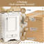 Meuble-lavabo de 20 pouces avec solution de rangement pratique, lavabo en céramique, charnières à fermeture en douceur, rangement réglable en forme de U et porte de porte, tablette, support de tiroir à compartiments, style moderne, peu encombrant-1666487130