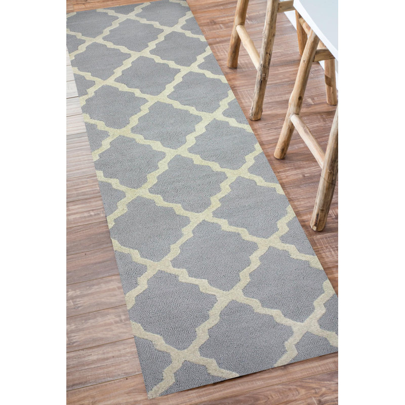 Cheever Geometric Wool Hand Woven Area Rug, Runner 76 x 244cm