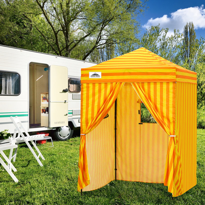 Flex Ultra Compact 5 pi. L 5 pi. Auvent en métal, Jaune/orange