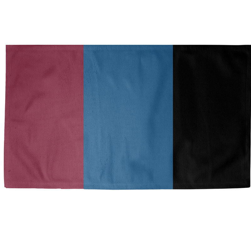 Tapis bleu à rayures de hockey national, Rectangle 3 pi x 5 pi, Oui
