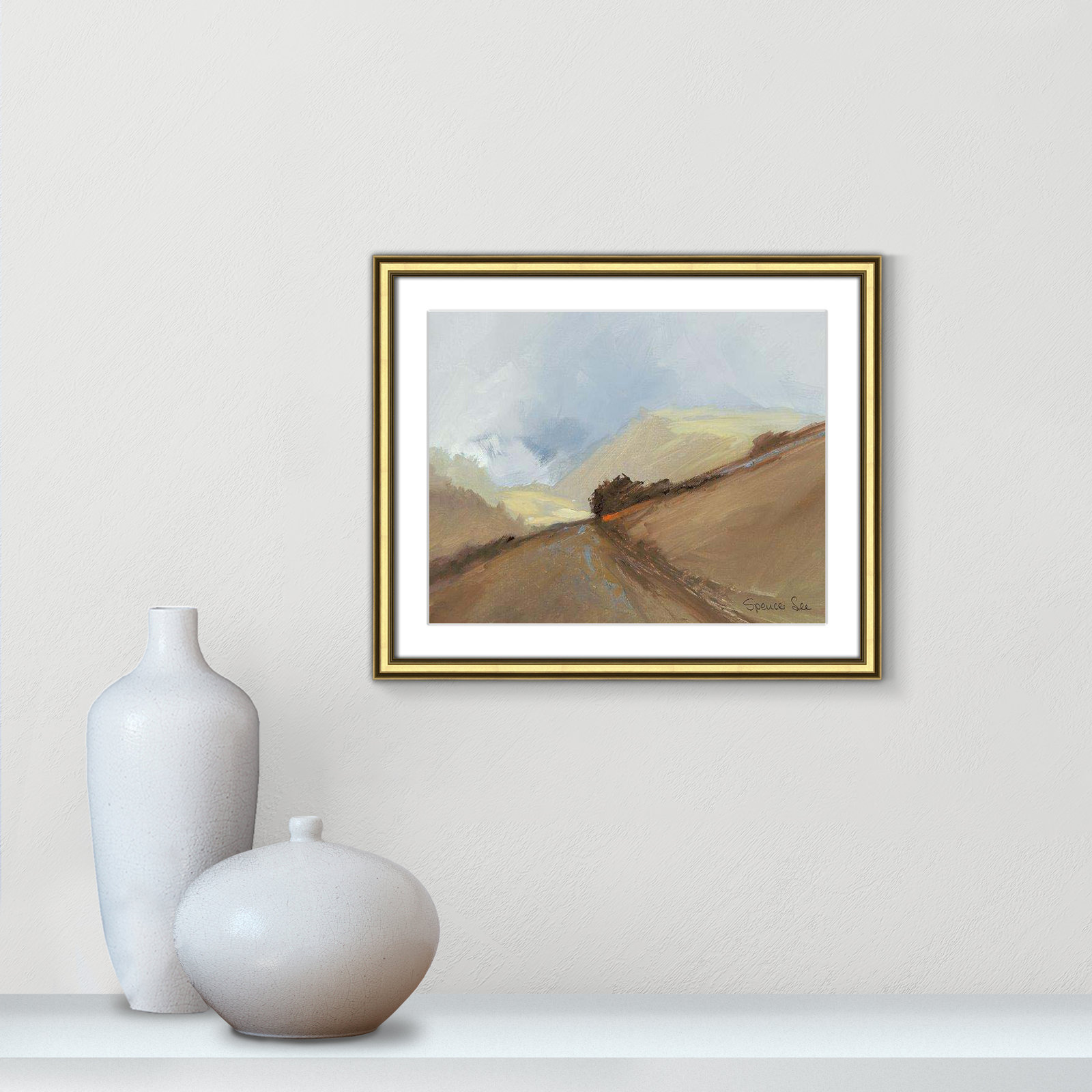 Heaven and Earth II Print, Gold Framed, 17.25" H x 20.25" W x 0.75" D